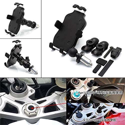 Mooreaxe Motorcycle Phone Mount Navigation Triple Tree Stem Mounts,for iPhone 12, 11,11 Pro,Phone XR, 8 | 8Plus Samsung Galaxy S20+ S7,Note 8,for HP4,S1000RR Yamaha R1 R6