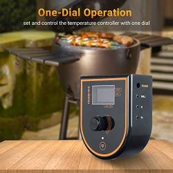 Inkbird Wifi Bluetooth BBQ Temperature Controller ISC-007BW, Automatic Smoker Fan Controller Grill Thermometer with 3 Probes for Big Green Egg, Kamado Joe, Weber, Primo, Vision Grill, Akorn Kamado