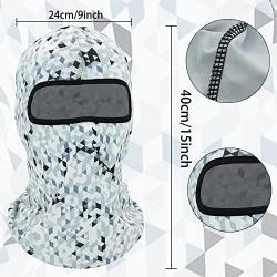 2 Pieces Bandana Face Hat for Outdoor Motorcycle Ski Mask Winter Sun Camouflage Face Cover for Sports Windproof Dustproof