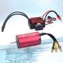 Surpass Hobby KK 2845 2600KV Waterproof Brushless Motor Shaft 3.175mm with 35A Waterproof Brushless ESC for 1/14 RC Car