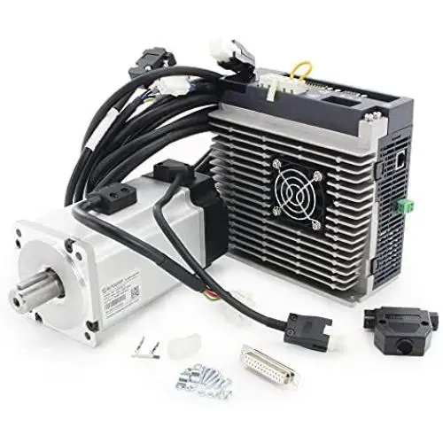 750W AC Servo Motor Kit 3000rpm 2.39Nm 4.8A with Servo Driver System Controller Kit 220V with Brake with Encoder Cable for Engraving Machine/Robot/Industrial Equipment (750W with brake)