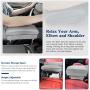 R RUIYA Armrest Box Protector for Universal Auto Car Center Console Armrest Extender General motocars Elbow & Forearm Wrist Rest Support Adjustable Height Comfort Pads (Grey)