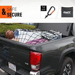 ORION MOTOR TECH Cargo Net for Pickup Truck Beds, 4x6 Truck Cargo Netting and Roof Rack Cargo Net Compatible with Ford Ram GMC Toyota Chevrolet 8x12 Max Cargo Netting with Handmade Knots 16 Carabiners