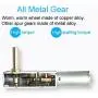 GW180 DC 6V 12V small micro Worm gear motor Low speed High torque Ultra Thin Slim gear box Reversible Electric engine Robot Lock (12V 52RPM)