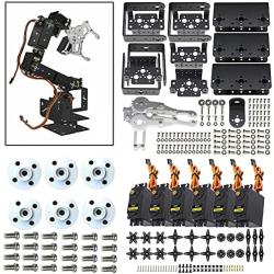 diymore Black ROT3U 6DOF Aluminium Robotic Clamp Claw Kit with MG996R Servos and 25T Metal Disc Horns