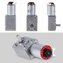 DC 12V High Torque Worm Geared Motor Reduction Motor with Encoder Srong Self-Locking Engine Mini Turbine Worm(10RPM)