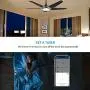 5 Blades Outdoor Smart Ceiling Fan - with Dimmable Light Kit and 10-speed DC Motor, Works with Remote Control/Alexa/Google Home/Siri, Timer, Schedule (Gold/Black)