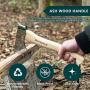 Berry&Bird Wood Choopping Axe, 12.5Camping Hatchets with Leather Sheath Small Splitting Axes for Cutting and Kindling Forged Carbon Steel Blade Outdoor Camping Hand Maul Tool