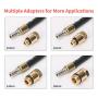 8PCS Compression Tester Kit 0-300 PSI Petrol Gas Engine Cylinder Pressure Gauge Automotive Tool for Motorcycle Car Truck