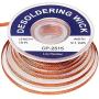 Lesnow solder wick braid with flux Super 10ft Length Desoldering Wick Braid Remover Tool Solder Sucker 1 piece No-Clean soldering Wick Wire Roll and Disassemble Electrical Components