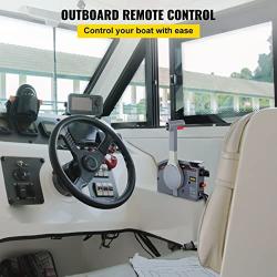 Mophorn Outboard Remote Control Box Side Mount Outboard Motor Fits for 703 Yamaha Outboards Push Throttle 10 Pin Cable 19.6 Feet Harness OEM 703-48205-16-00