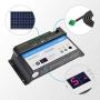 Temank Dual Battery Solar Charge Controller 20A 12V 24V Duo-Battery Solar Controller for RVs Caravans and Boats