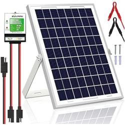 SOLPERK 10W Solar Panel，12V Solar Panel Charger Kit+8A Controller，Suitable for Automotive, Motorcycle, Boat, ATV, Marine, RV, Trailer, Powersports, Snowmobile etc. Various 12V Batteries. (10W Solar)