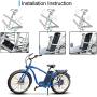 Jieoto Electric Bicycle Battery 36V/48V 20AH Rechargeable Lithium Ion Batteries with 3A Charger and BMS Protection Board for Ebike 250W 350W 500W 750W 1000W Motors