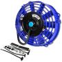 (Pack of 1) 7 Inch High Performance 12V Electric Slim Radiator Cooling Fan w/Mounting Kit - Blue