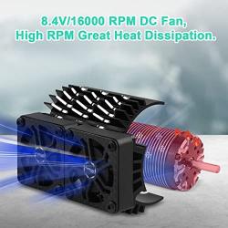 RC Motor Cooling Fans Surpass Hobby 40mm Twin Motor Fan with 5593 5692 Brushless Motor Heatsink for 1/5 1/6 RC Car 55mm 56mm Brushless Motor Update Parts