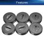 Heyiarbeit Carbon Brush Holder Caps 22mm O.D. 7mm Thickness Electric Motor Brush Cover Plastic Fitting Thread Black 6pcs