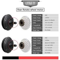 SCHUCK Bicycle Electric Modification Motor, 48V 1000W/1500W, Rear-Rotate Motor, Electric Bicycle Modification