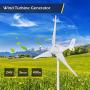 Dyna-Living Bundle 400W 12V Wind Turbine Generator & White 3 Blades 400W 24V Wind Turbine Motor with Charge Controller for Home Marine Industrial Energy (Not Included Mast)