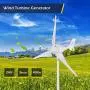 Dyna-Living Bundle 400W 12V Wind Turbine Generator & White 3 Blades 400W 24V Wind Turbine Motor with Charge Controller for Home Marine Industrial Energy (Not Included Mast)