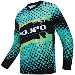 JPOJPO Mens Cycling Jersey MTB T Shirt Long Sleeve Youth Off-Road Motorcycle Jersey Bicycle Clothes Anti-UV