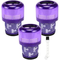 3 Pack V11 Filters Replacement for Dyson Cordless Vacuum V11 Animal V11 Torque Drive V15 Detect Part no. 970013-02 Replacement Filter by APPLIANCEMATES Compatible with Dyson V11