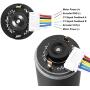 uxcell DC 24V 28RPM 50Kg.cm Self-Locking Worm Gear Motor with Encoder and Cable, High Torque Speed Reduction Motor