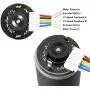 uxcell DC 24V 74RPM 25Kg.cm Self-Locking Worm Gear Motor with Encoder and Cable, High Torque Speed Reduction Motor