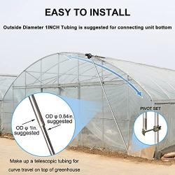 UYGALAXY Top Roll Up Motor System, 2 Pack Electric Greenhouse Film Roll Up Motors + Transformer Timer Controller Joint Box(AC110V to DC 24V) for Roof Greenhouses Ventilation, Automatic Venting Kit