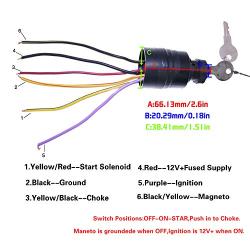 YIXIN Boat Engine MP41070 87-17009A2 Ignition Switch Compatible with Mercury Outboard Motor Control Box 3 Position 6 Wire Sierra MP41070-1 MP41070-2