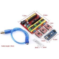 DollaTek CNC Shield V4+ with 3.0 A4988 Stepper Motor Driver Board