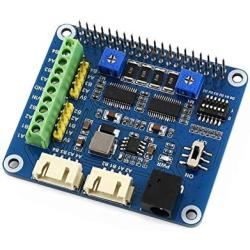 Stepper Motor HAT for Raspberry Pi,Jetson Nano Onboard Dual DRV8825 Motor Controller Built-in Microstepping Indexer Drives Two Stepper Motors Up to 1/32 Microstepping 5V 2.5A