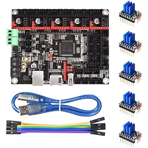 BIGTREETECH Direct SKR 2 32Bit 3D Printer Silent Control Board + 5pcs TMC2209 V1.2 Stepper Motor Driver DIY Upgrade Ender 3 BIQU B1 3D Printer STM32F429VGT6 New Upgraded Version(SKR 2+5PCS TMC2209)