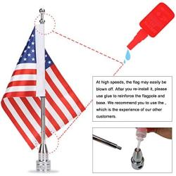 1 Pair Stainless Steel Motorcycle Chrome Plated Mounted + 6