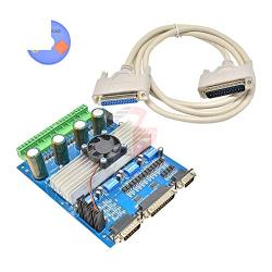 TB6560 DC 12V-36V 3A 4 Axis Stepper Motor Driver Controller Board PWM CNC DC Motor Drive with Fan for Bipolar Stepper Motor