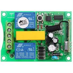 Calvas 433MHz 2 Channel Wireless Remote Control AC220V Switch Module Motor Forward Reverse Controller AK-DJZFZ+3 Key Transmitter