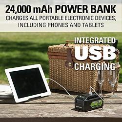 Greenworks 48V 16-inch Brushless Cordless Chainsaw, (2) 4.0Ah USB Batteries (USB Hub) and Dual Port Rapid Charger Included, CS48L4411
