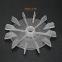 uxcell Motor Fan Blade 120mmx15mm D Shape Bore White Engineering Plastic with 12 Vanes 2pcs