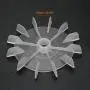 uxcell Motor Fan Blade 120mmx15mm D Shape Bore White Engineering Plastic with 12 Vanes 2pcs
