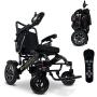 Majestic Electric Wheelchair 2022 - Foldable Remote Control Power Chair, 500 Watt Waterproof Motor, Lightweight Motorized Portable Mobility Aid for Adults - Wheel Chair (19.5