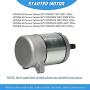 Starter Motor Replacement for Honda ATV TRX250 TRX250EX TRX250TE TRX250TM 229CC 1997-2007 31200-HM8-003 31200-HM8-A41