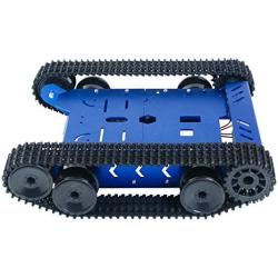 Robot Chassis Smart Robot Car Chassis Kit Aluminum Alloy Tank Chassis with 2WD Motors for Arduino/Raspberry Pi DIY Remote Control Robot Car Toys