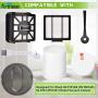 Replacement Parts For Shark IQ R101AE (RV1001AE), IQ R101 (RV1001) Robot Vacuum, Accessories Part 2 HEPA Filters, 4 Side Brushes, 2 Filters & 2 Base Pre-Motor Foam & Felt Filters, 1 Cleaning Tool