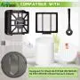 Replacement Parts For Shark IQ R101AE (RV1001AE), IQ R101 (RV1001) Robot Vacuum, Accessories Part 2 HEPA Filters, 4 Side Brushes, 2 Filters & 2 Base Pre-Motor Foam & Felt Filters, 1 Cleaning Tool
