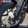 KRASER KR10S Motorcycle Lock with Alarm 120dB Anti Theft Alarm Lock, Approved Disc Brake Lock Security for Motorcycles, Disc Lock Motorcycle Motorbike Scooter, Locking Shaft ø10, Stainless Steel