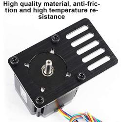 Wendry 3D Printer Motor Mount Plate, NEMA23 Stepper Motor Mounting Plate, Aluminum Mount Plate Flat Bracket for CNC 3D Printer, 3D Printer Parts Motor Mount Holder, 3D Printer Accessories(Black)