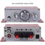Stereo Audio Amplifier, Mini Digital HiFi Bass Audio Subwoofer Amp, Portable Music CD DVD MP3 FM Player Power Amplifier for Home Car, Motorcycles(Red)