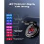 USB C Car Charger Socket, 48W Dual PD USB C Quick Charge 3.0 USB Car Power Outlet 12V/24V Car Socket with LED Voltmeter and ON/Off Switch for Car, Marine, Boat, Motorcycle, Truck, RV