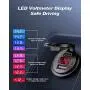 USB C Car Charger Socket, 48W Dual PD USB C Quick Charge 3.0 USB Car Power Outlet 12V/24V Car Socket with LED Voltmeter and ON/Off Switch for Car, Marine, Boat, Motorcycle, Truck, RV