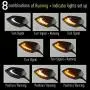KiWAV Lucifer Motorcycle Rear View Mirrors Black LED Neat Stem with Oi Flash Controller compatible for BMW